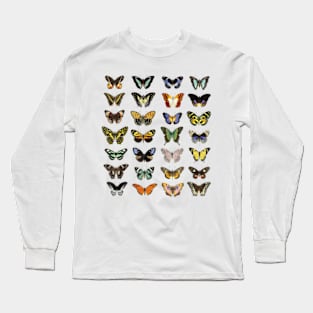 Cottagecore Butterfly And Moth Papillon Vintage Illustration Long Sleeve T-Shirt